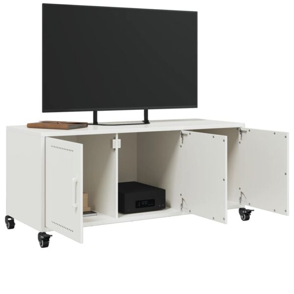 Móvel de TV 100,5x39x43,5 cm aço branco - Image 3