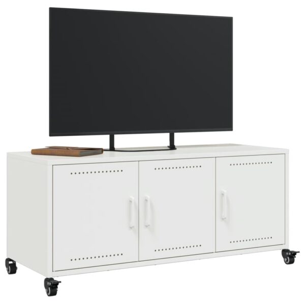 Móvel de TV 100,5x39x43,5 cm aço branco - Image 4