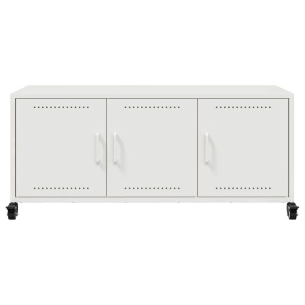 Móvel de TV 100,5x39x43,5 cm aço branco - Image 5