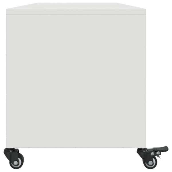 Móvel de TV 100,5x39x43,5 cm aço branco - Image 6