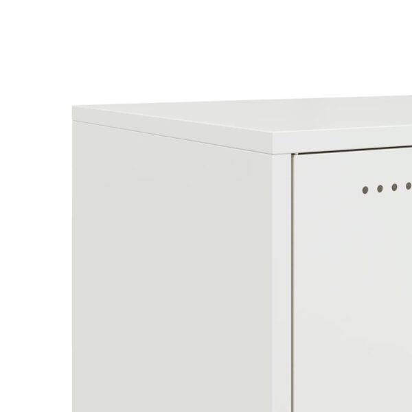 Móvel de TV 100,5x39x43,5 cm aço branco - Image 10