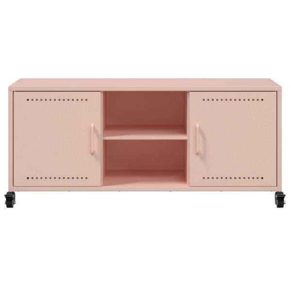 Móvel de TV 100,5x39x43,5 cm aço rosa - Image 5