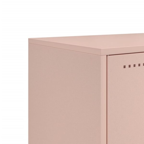 Móvel de TV 100,5x39x43,5 cm aço rosa - Image 9