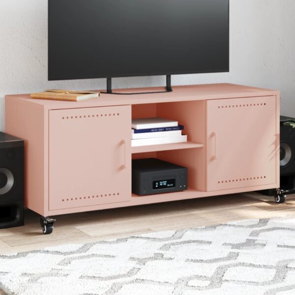 Móvel de TV 100,5x39x43,5 cm aço rosa