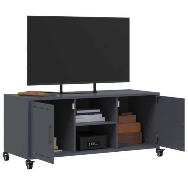 Móvel de TV 100,5x39x43,5 cm aço antracite - Image 4