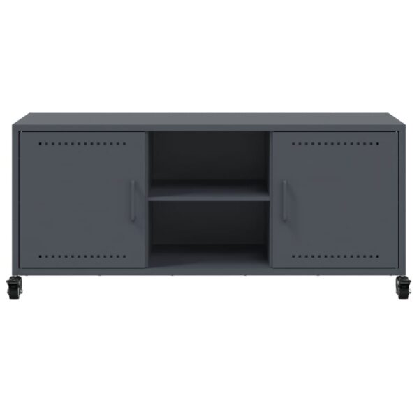 Móvel de TV 100,5x39x43,5 cm aço antracite - Image 5