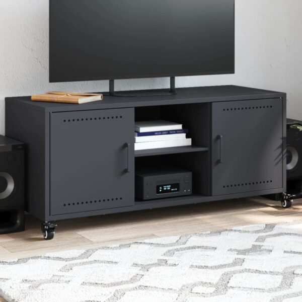 Móvel de TV 100,5x39x43,5 cm aço antracite
