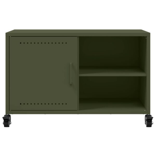 Móvel de TV 68x39x43,5 cm aço verde azeitona - Image 5