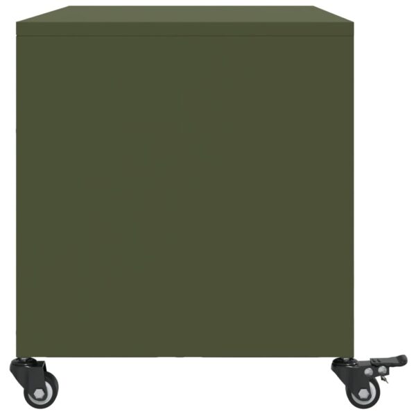 Móvel de TV 68x39x43,5 cm aço verde azeitona - Image 6