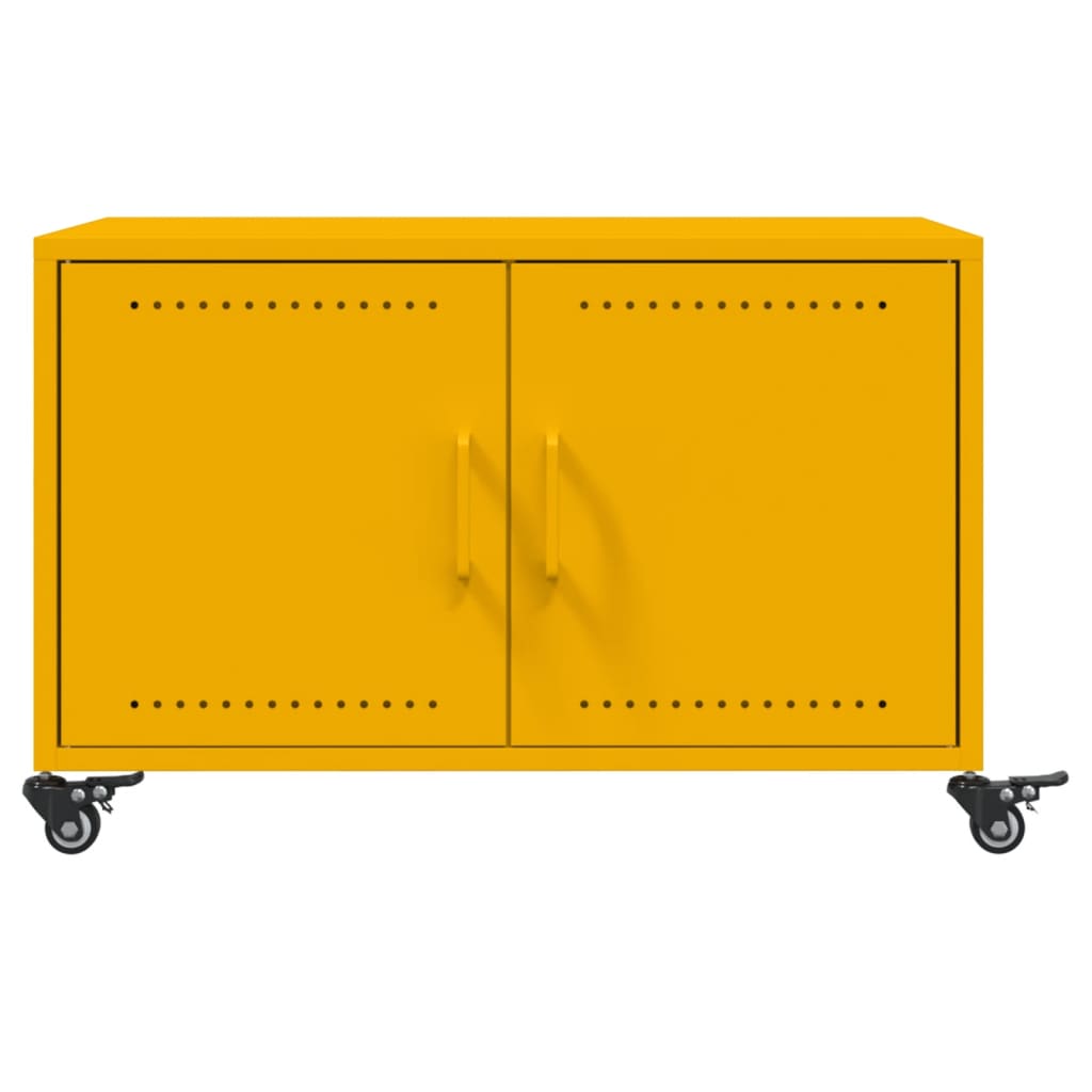 Mesa de centro 68x50x43,5 cm aço amarelo mostarda - Image 5