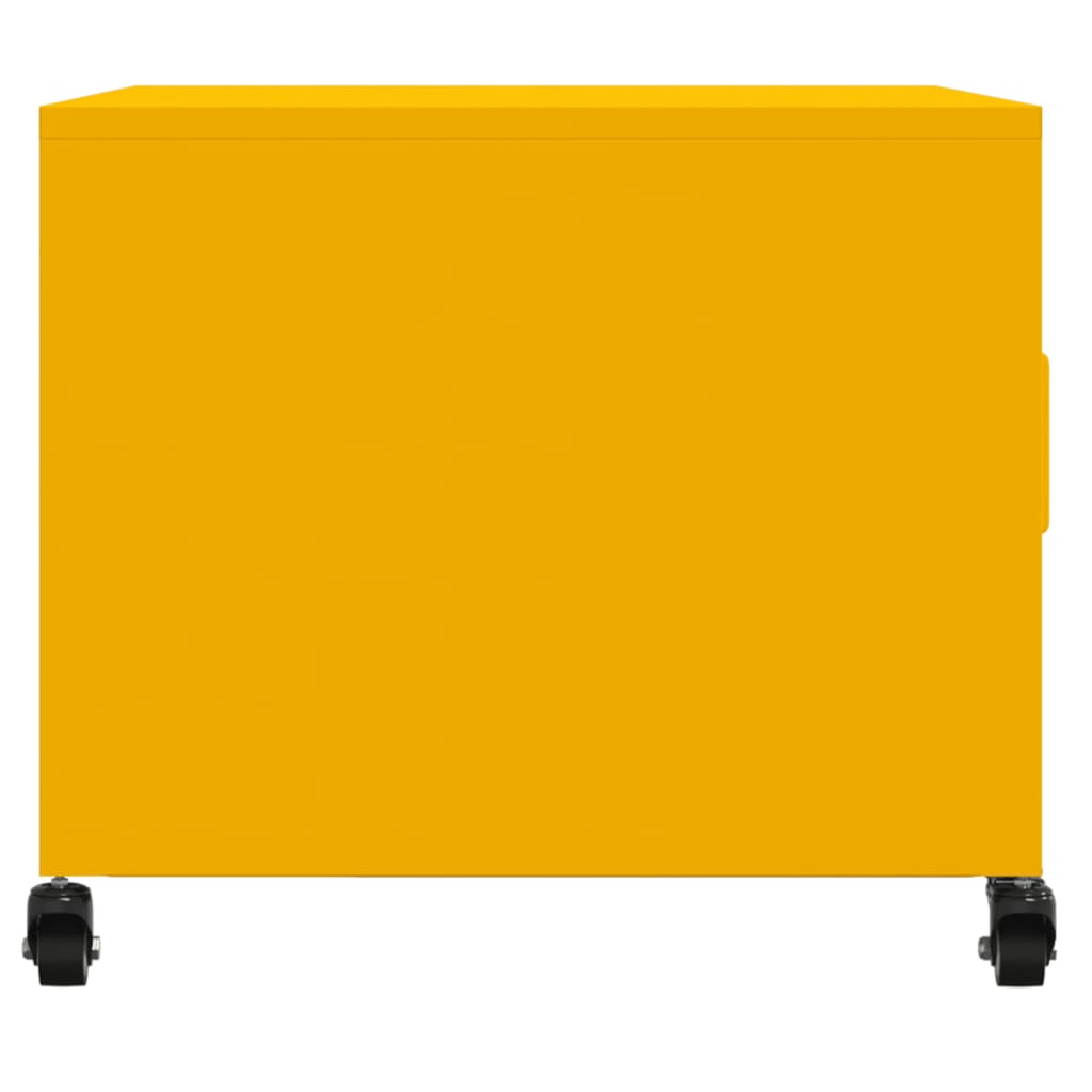 Mesa de centro 68x50x43,5 cm aço amarelo mostarda - Image 6