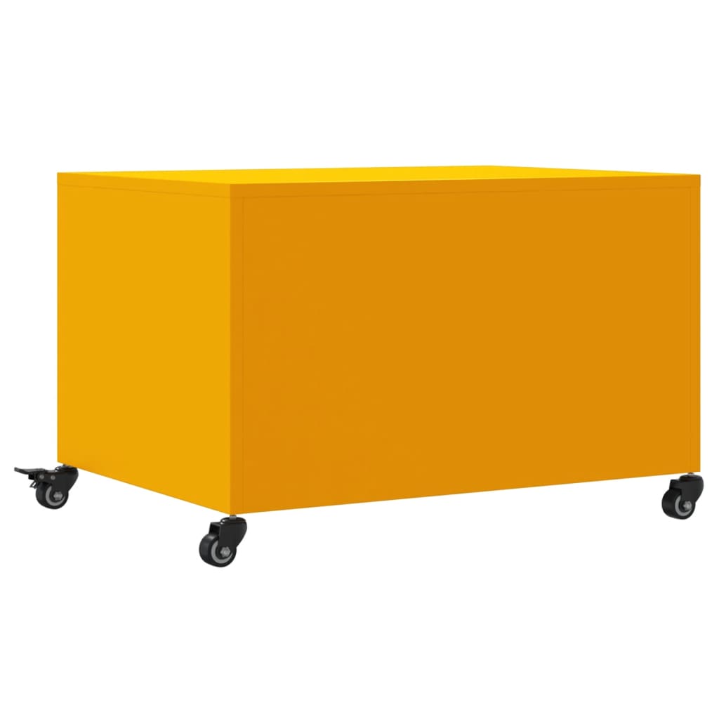 Mesa de centro 68x50x43,5 cm aço amarelo mostarda - Image 7