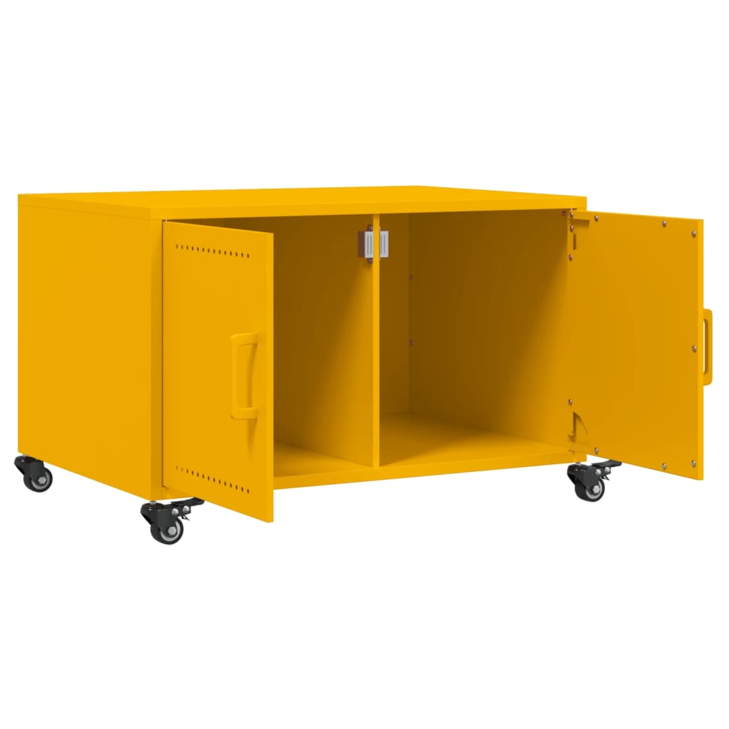 Mesa de centro 68x50x43,5 cm aço amarelo mostarda - Image 8