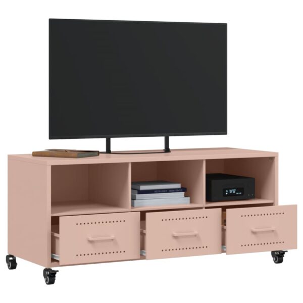 Móvel de TV 100,5x39x43,5 cm aço rosa - Image 4