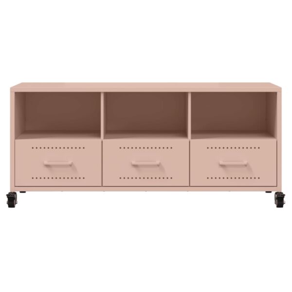 Móvel de TV 100,5x39x43,5 cm aço rosa - Image 5