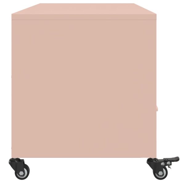 Móvel de TV 100,5x39x43,5 cm aço rosa - Image 6