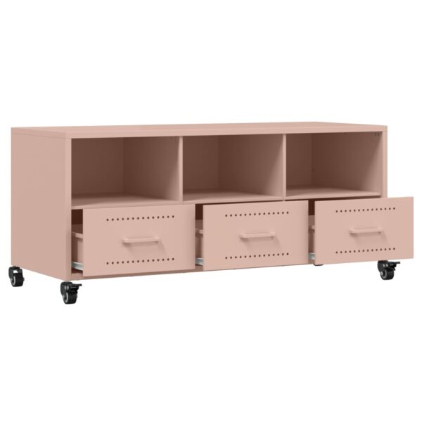 Móvel de TV 100,5x39x43,5 cm aço rosa - Image 8