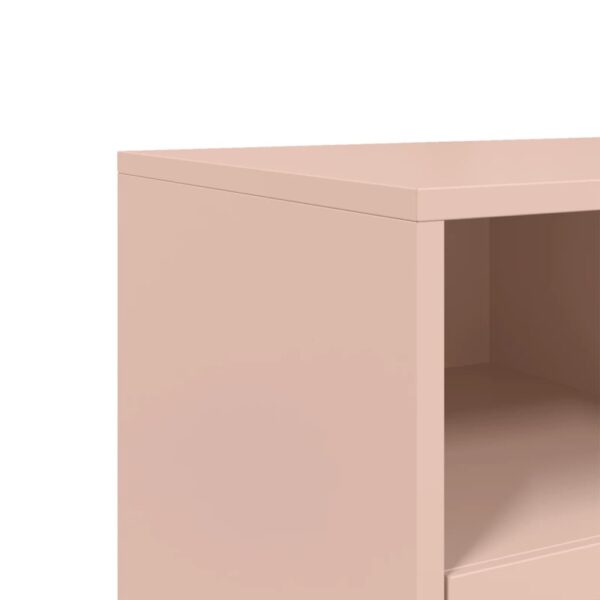 Móvel de TV 100,5x39x43,5 cm aço rosa - Image 9