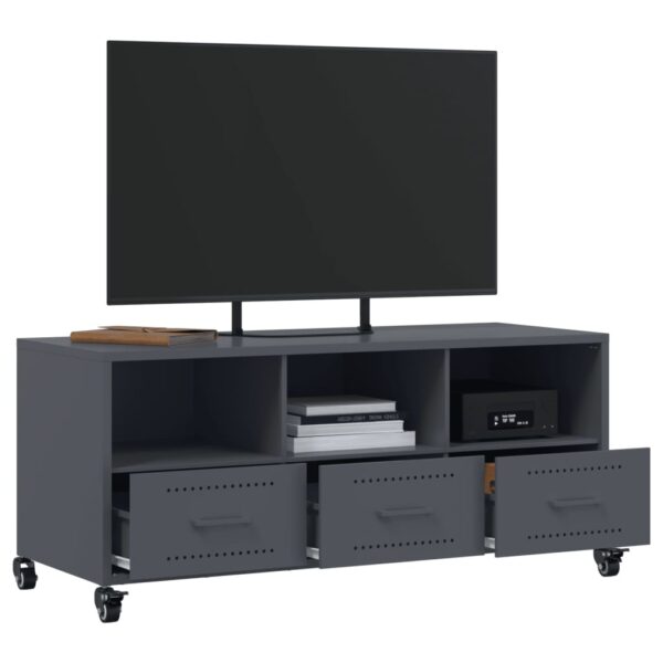 Móvel de TV 100,5x39x43,5 cm aço antracite - Image 4