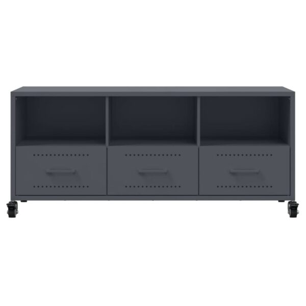 Móvel de TV 100,5x39x43,5 cm aço antracite - Image 5