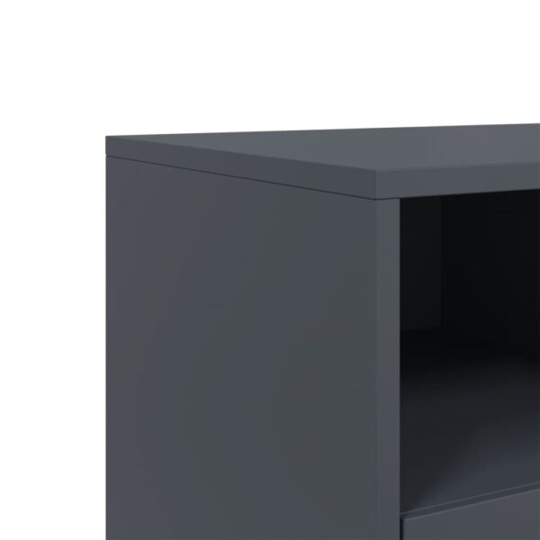 Móvel de TV 100,5x39x43,5 cm aço antracite - Image 9