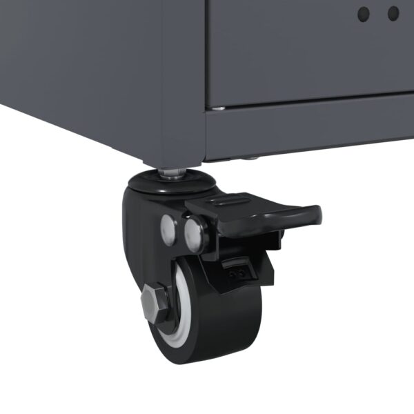 Móvel de TV 100,5x39x43,5 cm aço antracite - Image 10