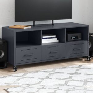 Móvel de TV 100,5x39x43,5 cm aço antracite