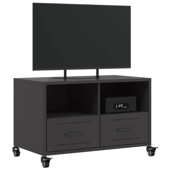 Móvel de TV 68x39x43,5 cm aço preto - Image 3