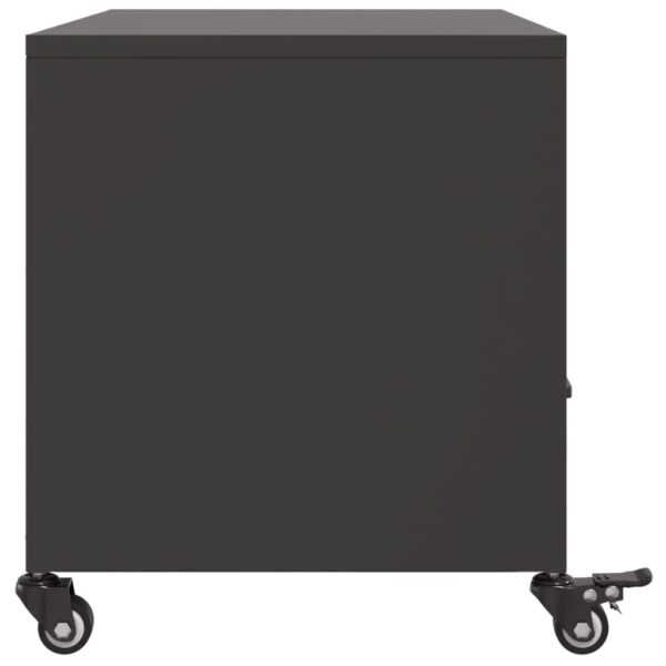Móvel de TV 68x39x43,5 cm aço preto - Image 6