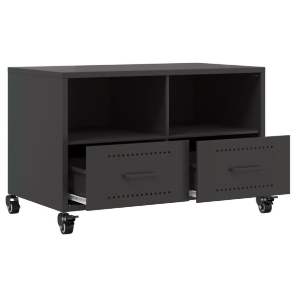 Móvel de TV 68x39x43,5 cm aço preto - Image 8