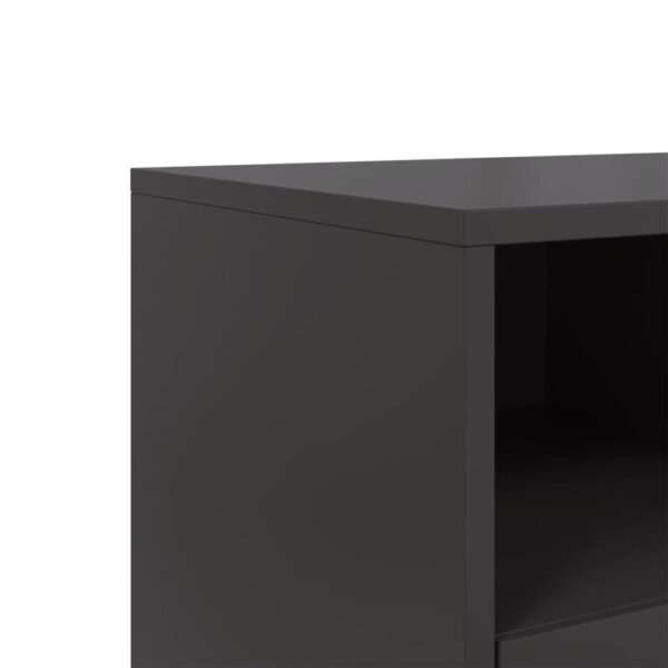 Móvel de TV 68x39x43,5 cm aço preto - Image 9