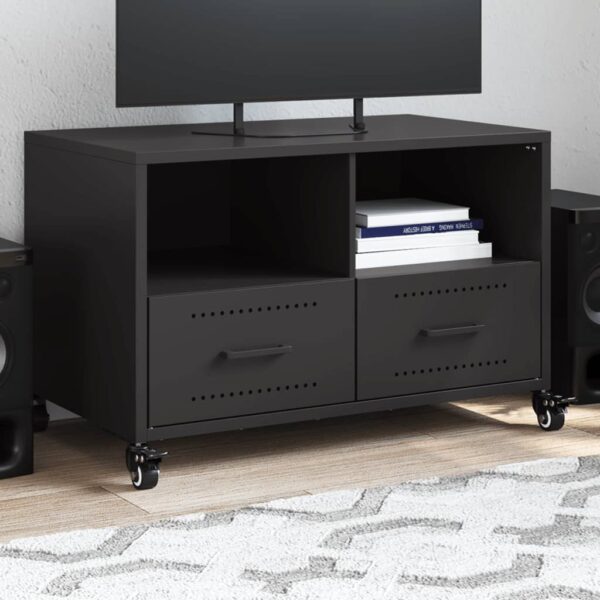 Móvel de TV 68x39x43,5 cm aço preto