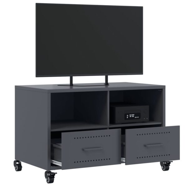 Móvel de TV 68x39x43,5 cm aço antracite - Image 4