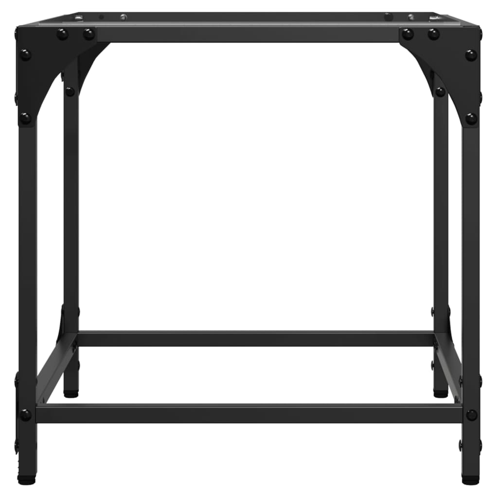 Mesa de centro c/ topo em vidro transparente 40x40x40 cm aço - Image 4