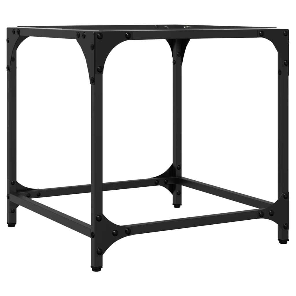 Mesa de centro c/ topo em vidro transparente 40x40x40 cm aço - Image 5