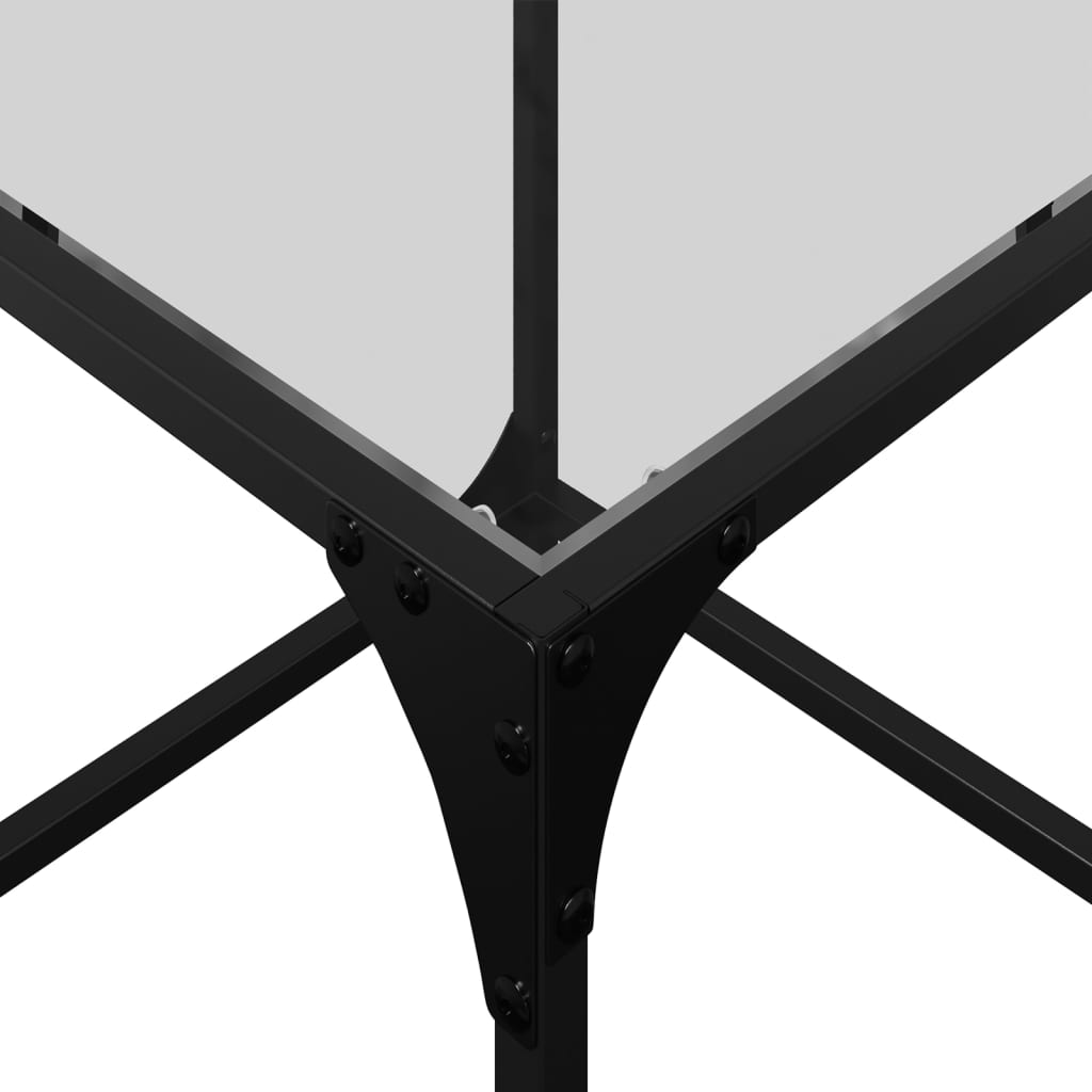 Mesa de centro c/ topo em vidro transparente 40x40x40 cm aço - Image 7