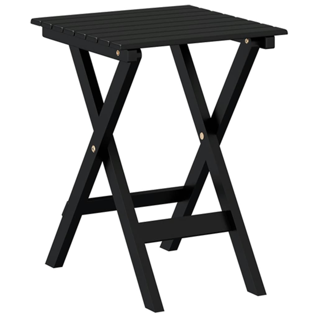 Cadeira de baloiço com mesa dobrável álamo maciço preto - Image 3