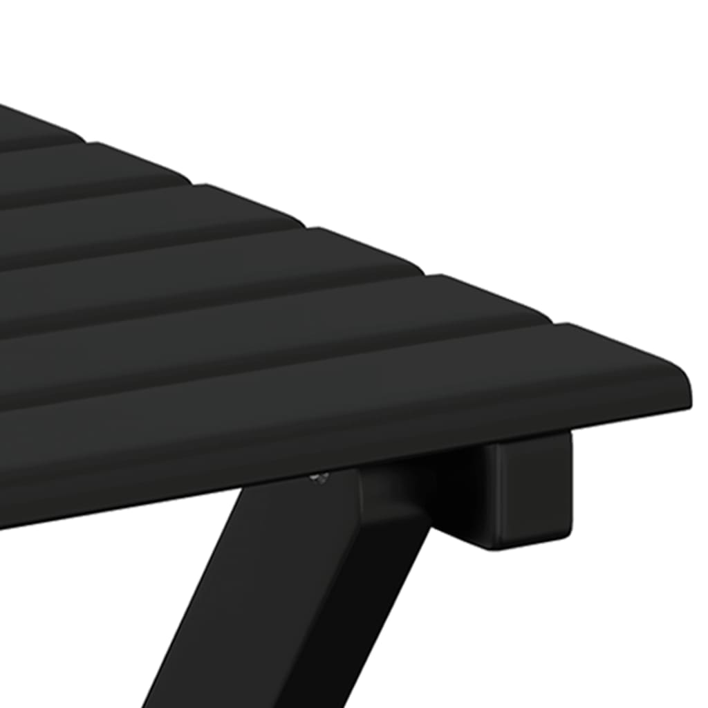Cadeira de baloiço com mesa dobrável álamo maciço preto - Image 6