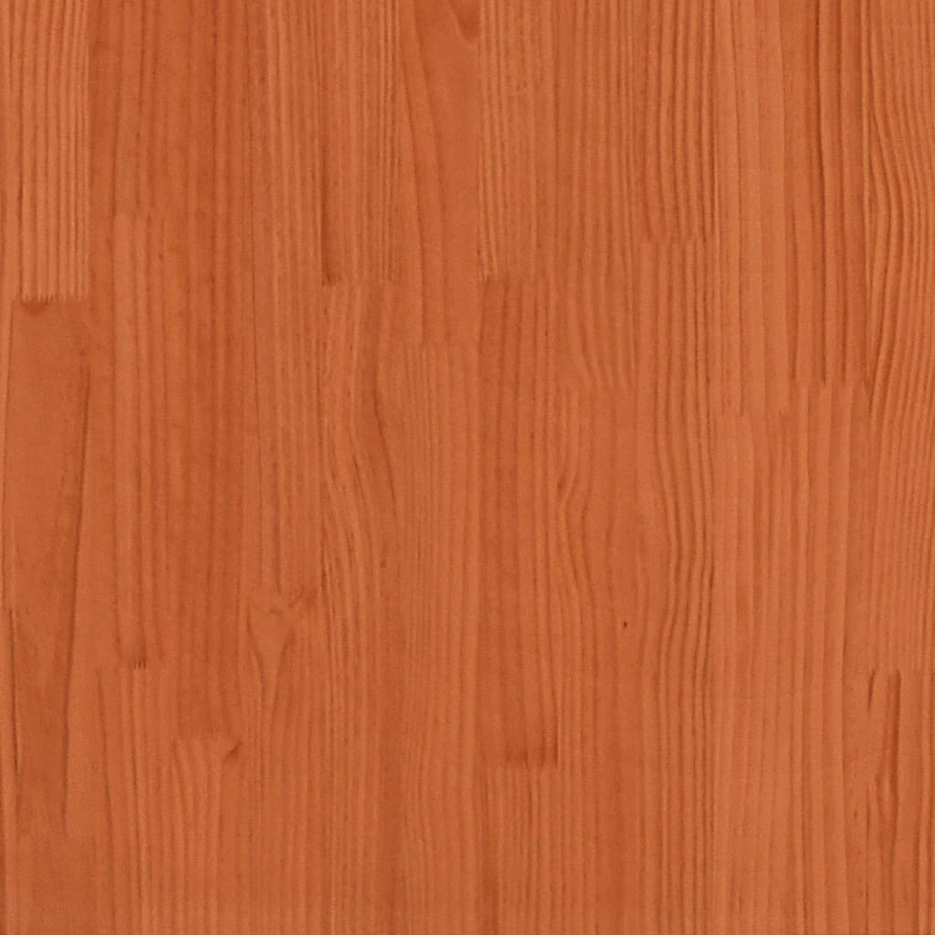 Estrutura de cama 100x200 cm madeira pinho maciça castanho cera - Image 8