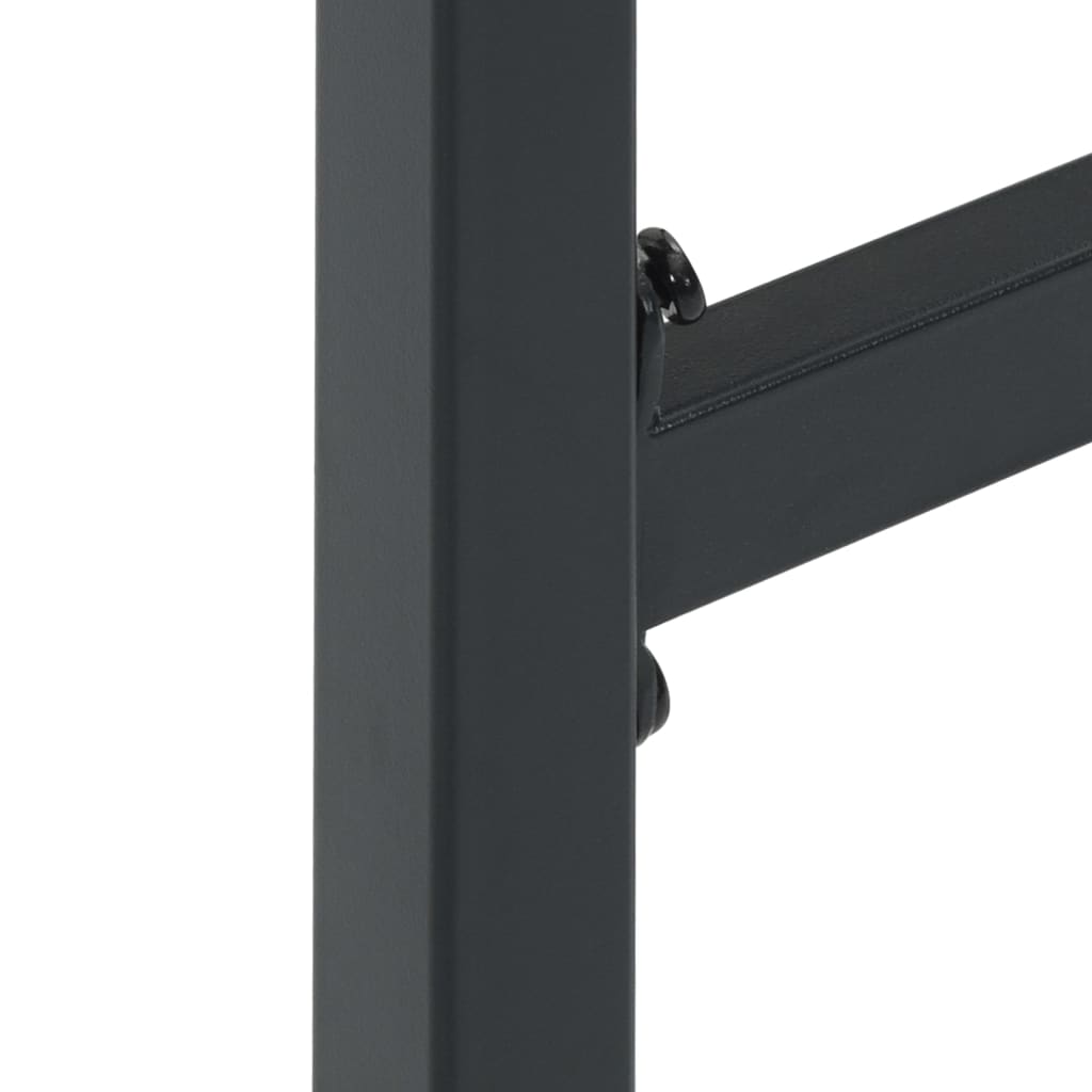 Bancos de bar 4 pcs 38x38x80 cm aço revestido a pó preto - Image 6