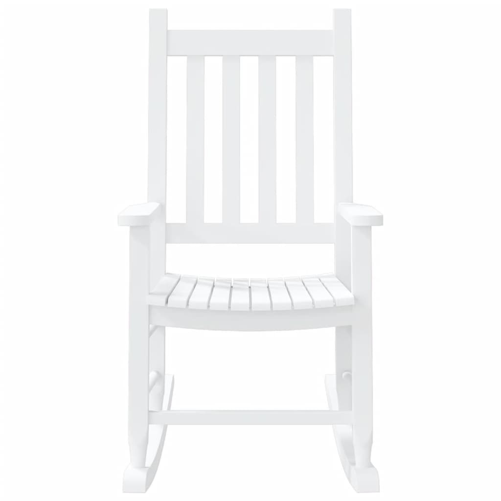 Cadeiras de baloiço infantis 2 pcs álamo maciço branco - Image 3