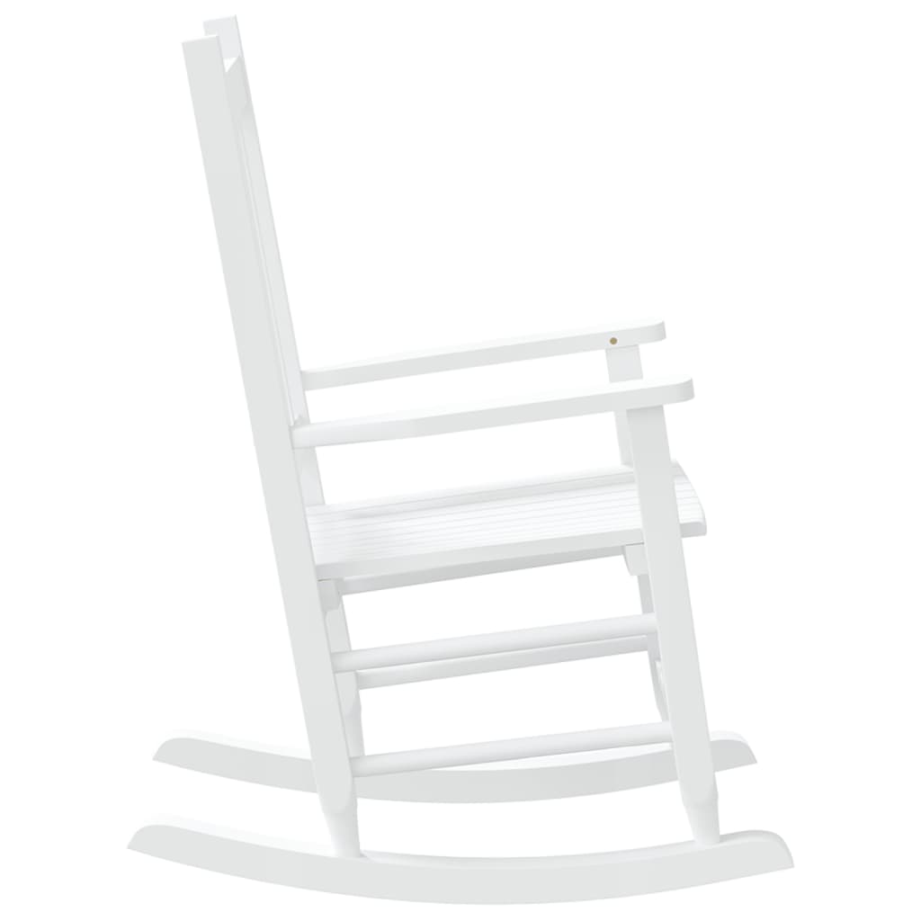 Cadeiras de baloiço infantis 2 pcs álamo maciço branco - Image 4