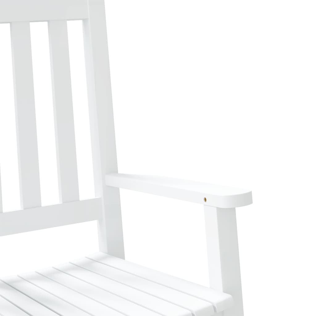 Cadeiras de baloiço infantis 2 pcs álamo maciço branco - Image 6