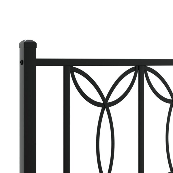 Estrutura de cama com cabeceira 80x200 cm metal preto - Image 6