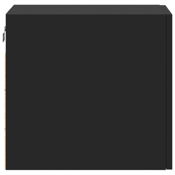 Armário de parede 30x42,5x40 cm derivados de madeira preto - Image 5