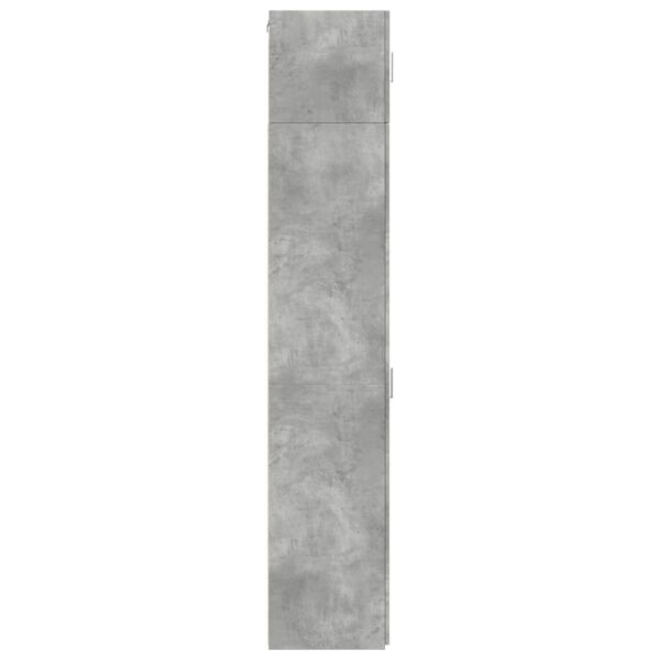 Armário de arrumação estreito derivados madeira cinza cimento - Image 6