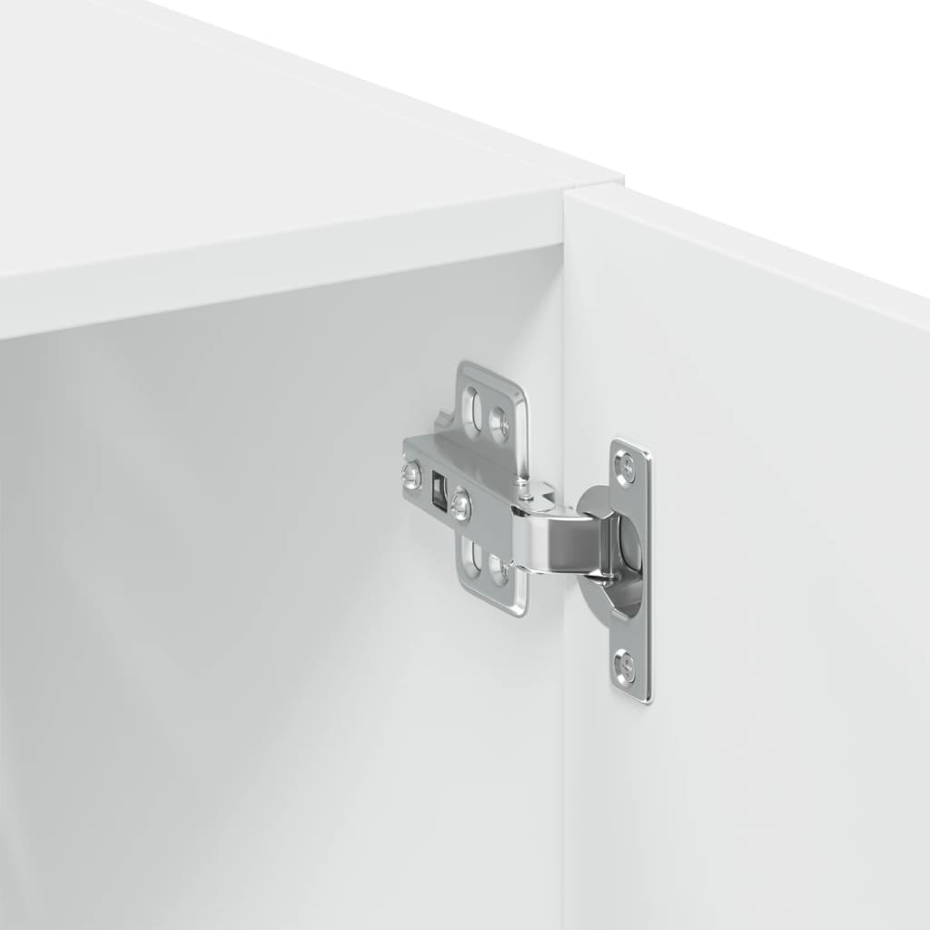 Armário de arrumação 70x42,5x225 cm derivados de madeira branco - Image 8