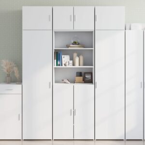 Armário de arrumação 70x42,5x225 cm derivados de madeira branco
