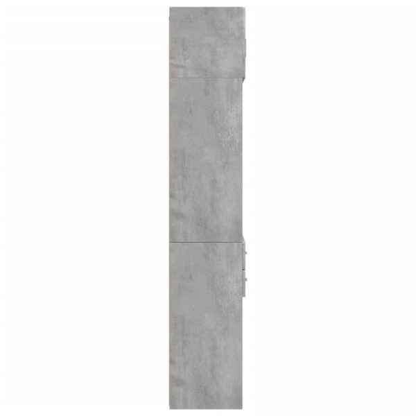 Armário de arrumação derivados de madeira cinza cimento - Image 6