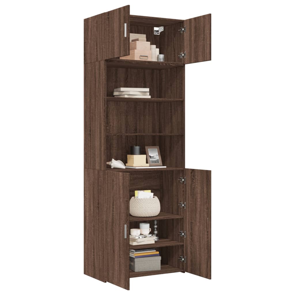 Armário de arrumação derivados de madeira carvalho castanho - Image 2